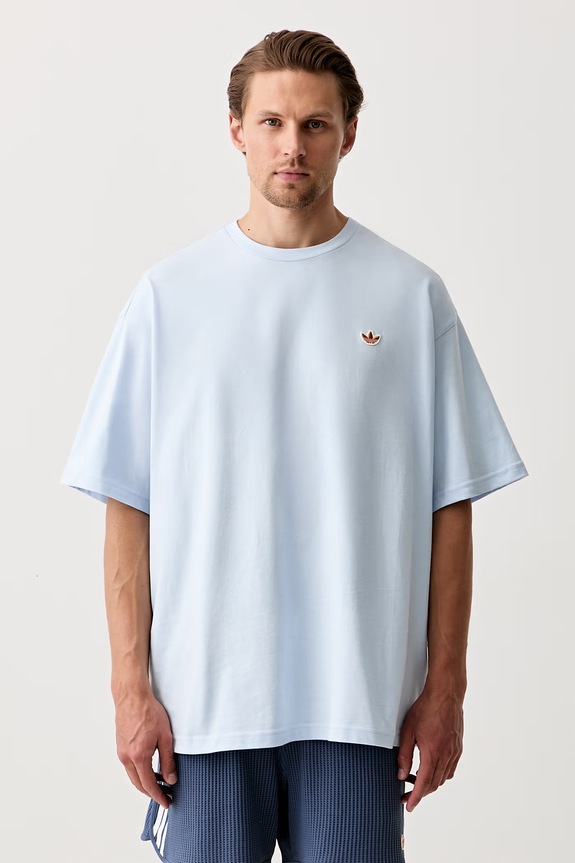 adidas Originals футболка для мужчин из хлопка голубой KX1263