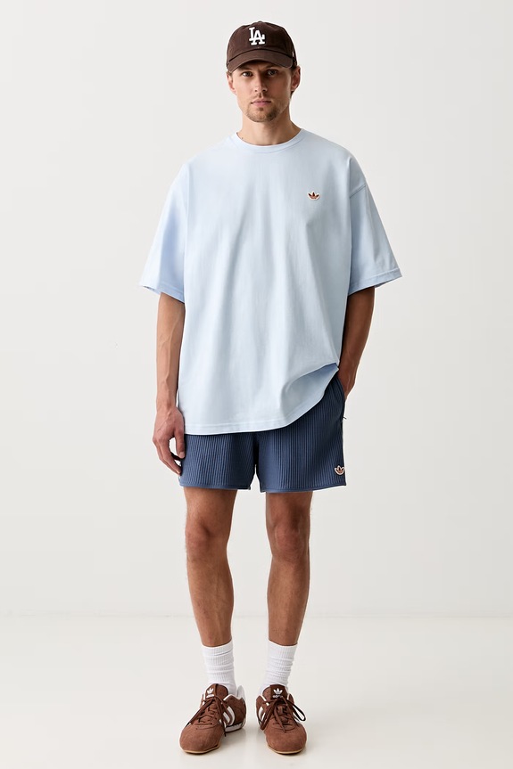 adidas Originals футболка для мужчин из хлопка KX1263 голубой SS26