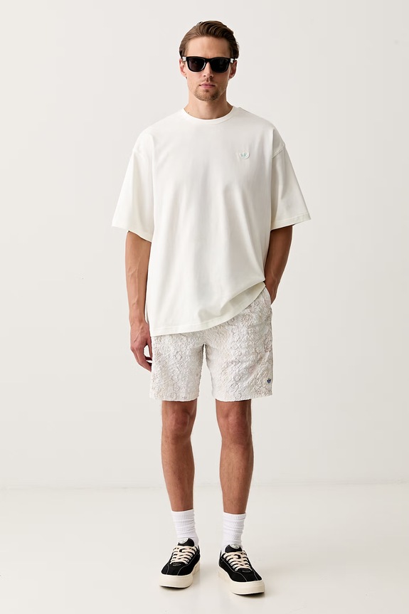 adidas Originals majica za muškarce od pamuka KX1264 bež SS26