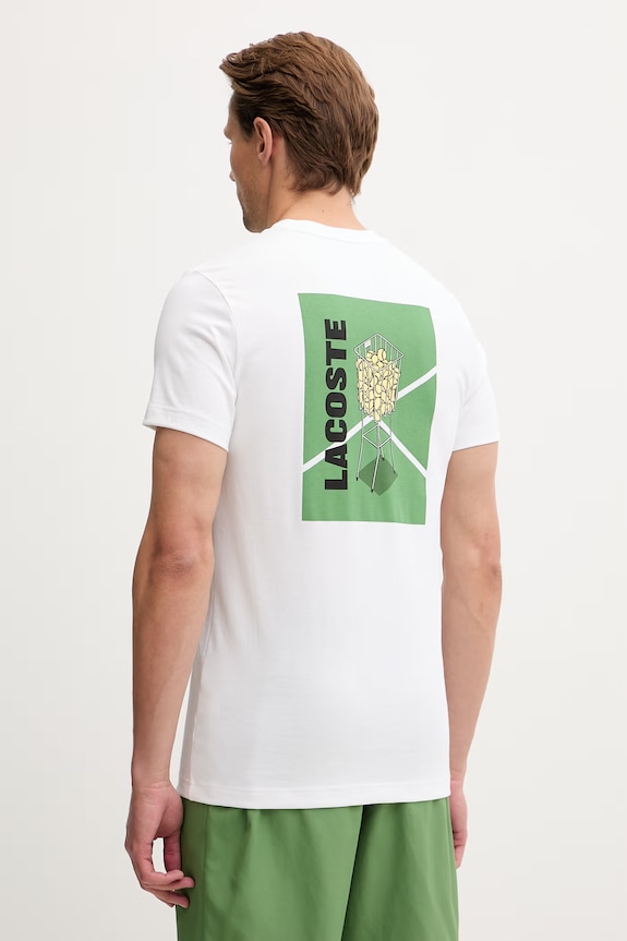 Lacoste tricou pentru bărbați, cu bumbac bej TH4762