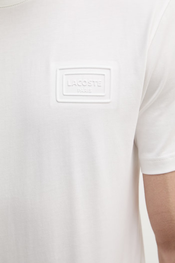 Lacoste tričko pánske bavlnené biela TH0753