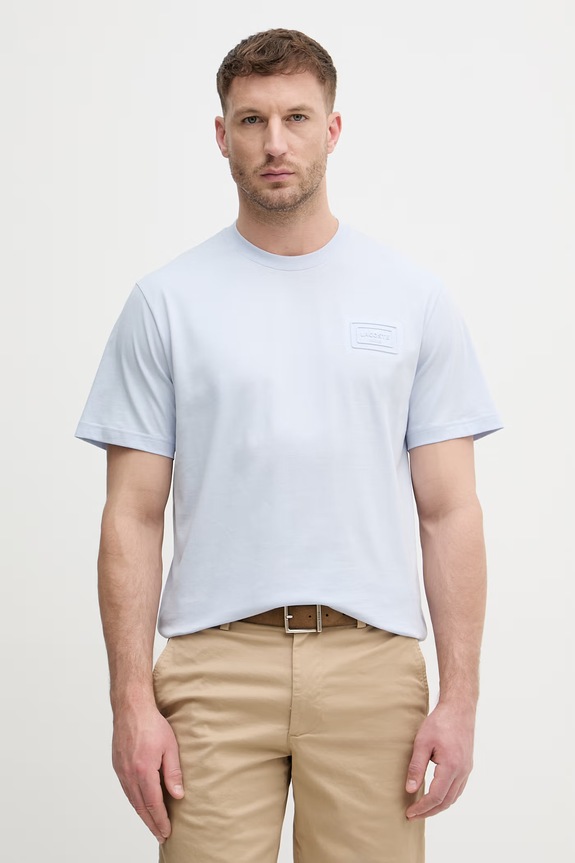 Lacoste tričko pánske bavlnené modrá TH0753