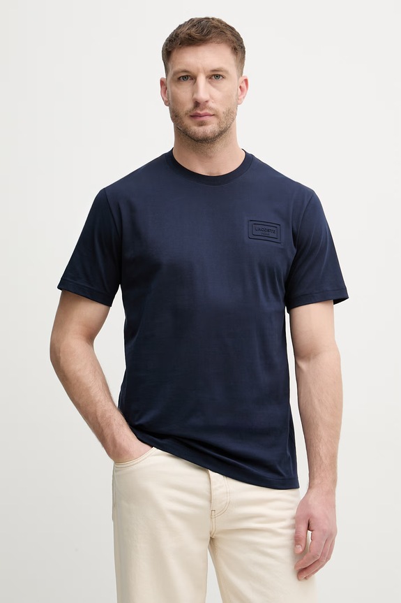 Lacoste tričko pánske bavlnené tmavomodrá TH0753