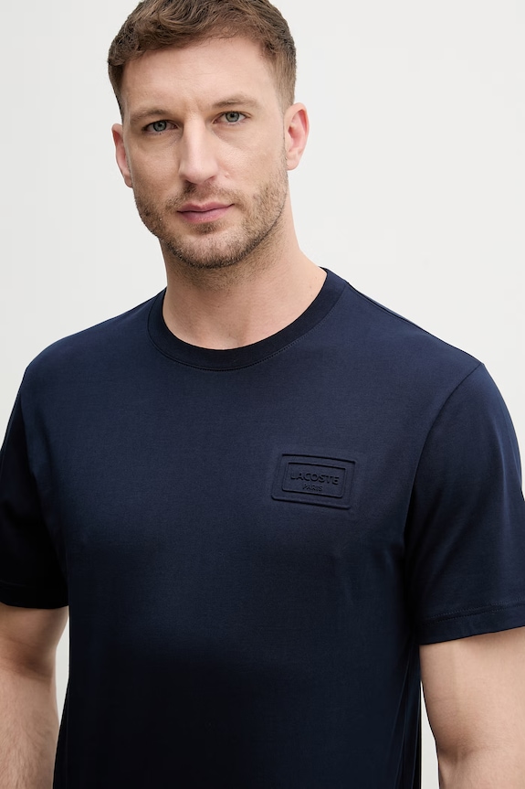 Lacoste tričko pánske bavlnené tmavomodrá TH0753