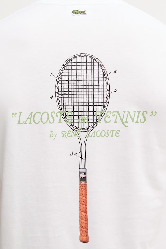 Lacoste pánske bavlnené tričko TH1425 biela