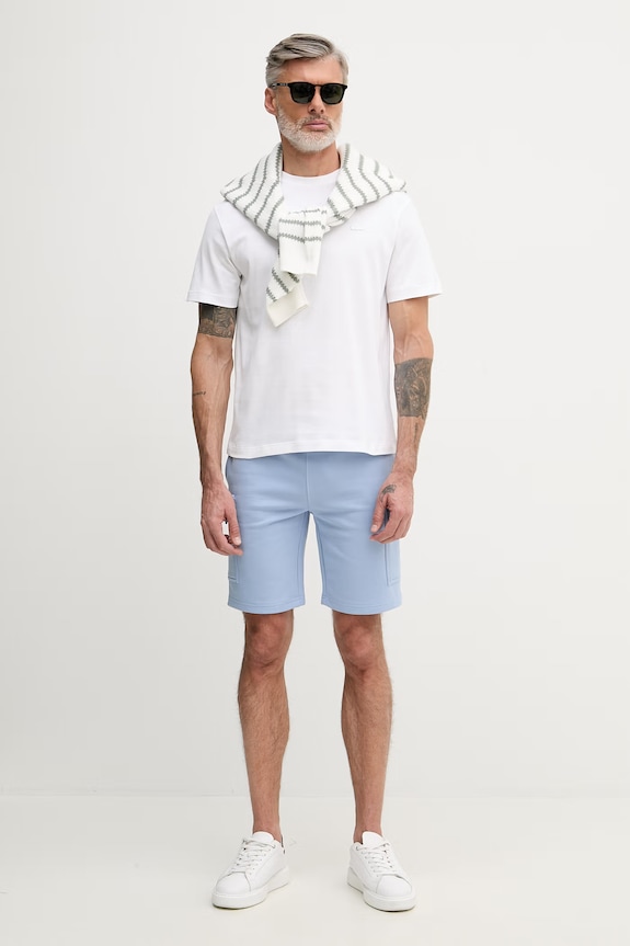 Lacoste t-shirt męski bawełniany TH1750. biały SS26