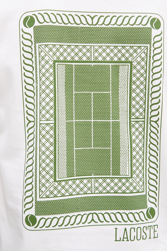 Lacoste t-shirt męski bawełniany TH1750. biały
