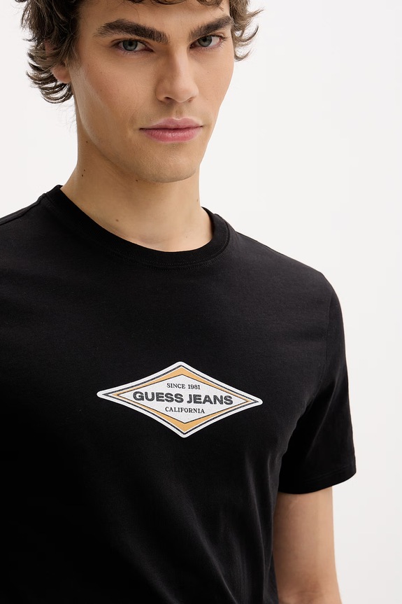 Guess Jeans tricou din bumbac negru M6GIB4.K8HM0