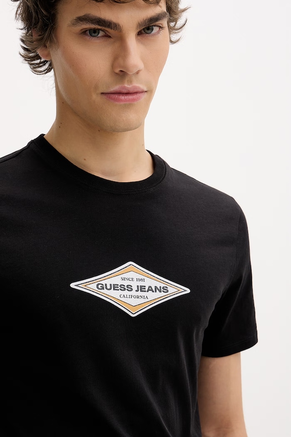 Guess Jeans tricou din bumbac negru M6GIB4.K8HM0