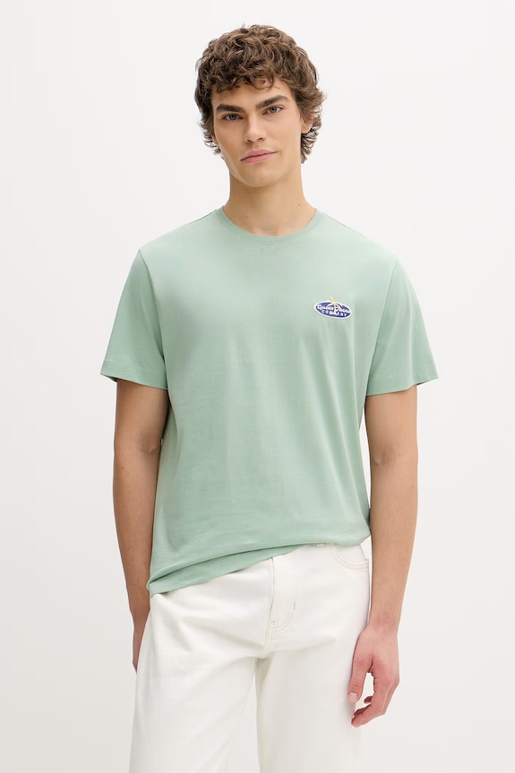 Guess Jeans t-shirt męski bawełniany zielony M6GIB7.K8HM0