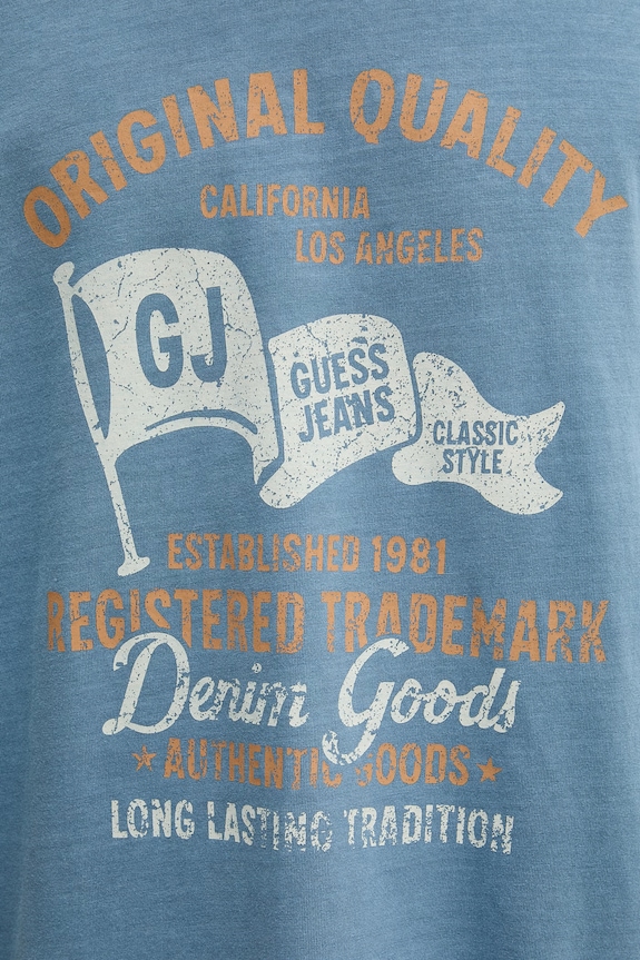 Guess Jeans t-shirt bawełniany M6GIB8.K8FQ4 niebieski