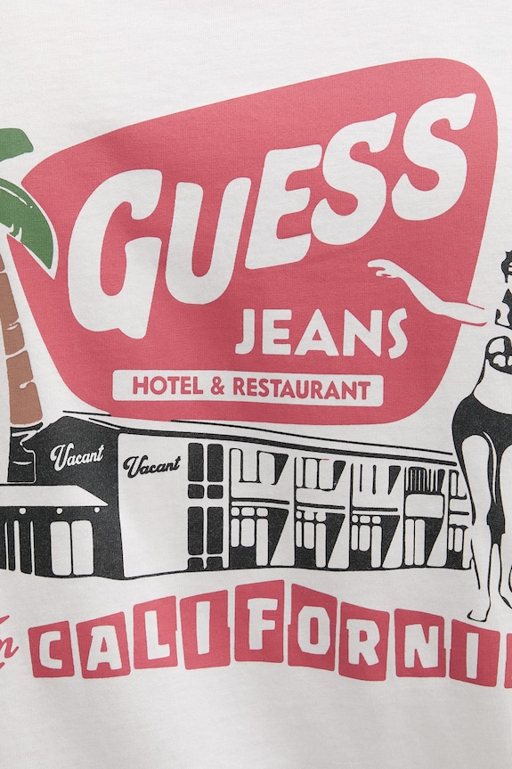 Guess Jeans tričko pánske bavlnené M6GIC0.K8HM0 biela