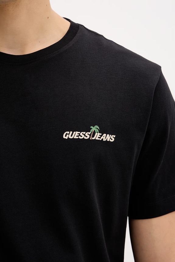 Guess Jeans tričko pánske bavlnené M6GIC0.K8HM0 čierna
