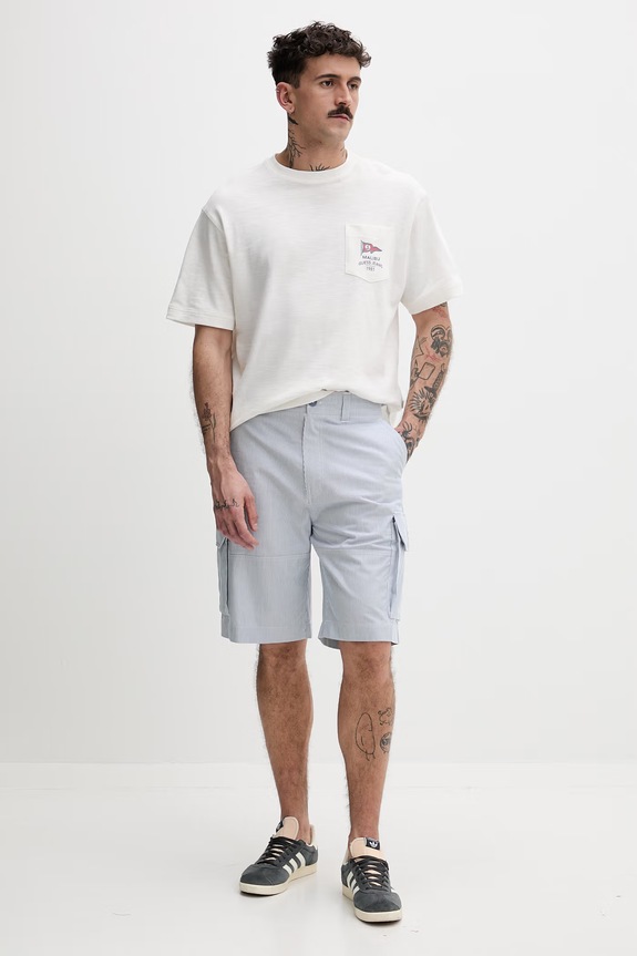 Guess Jeans tričko pánske bavlnené M6GI00.KE731 béžová SS26