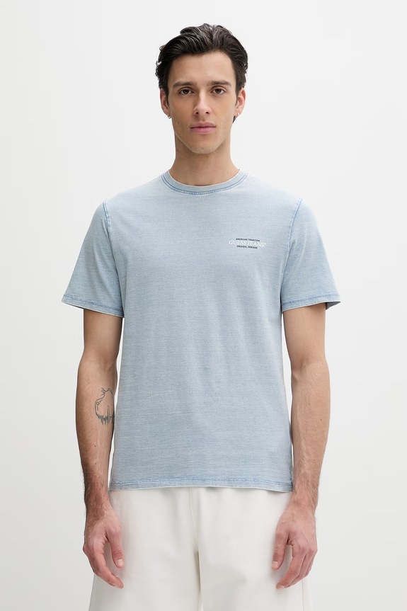 Guess Jeans t-shirt ανδρικό βαμβακερό μπλε M6GI55.KCTG1