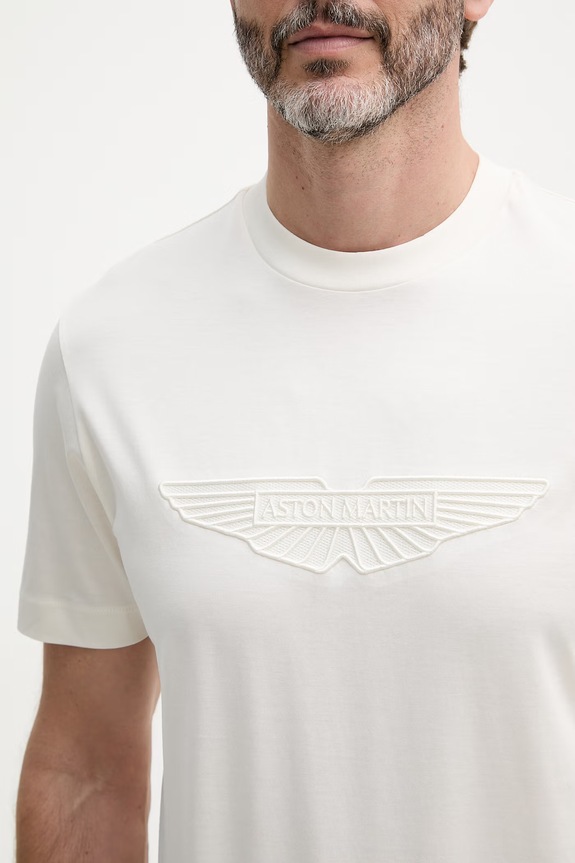 BOSS тениска мъжка памучна BOSS X ASTON MARTIN 50559765 бежов