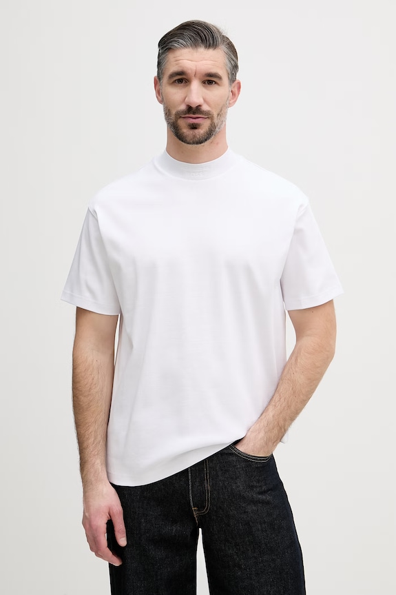 BOSS Green basic t-shirt Ανδρικό βαμβακερό BOSS X PORSCHE λευκό 50559770