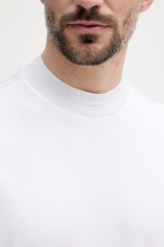 BOSS Green basic t-shirt Ανδρικό βαμβακερό BOSS X PORSCHE 50559770 λευκό