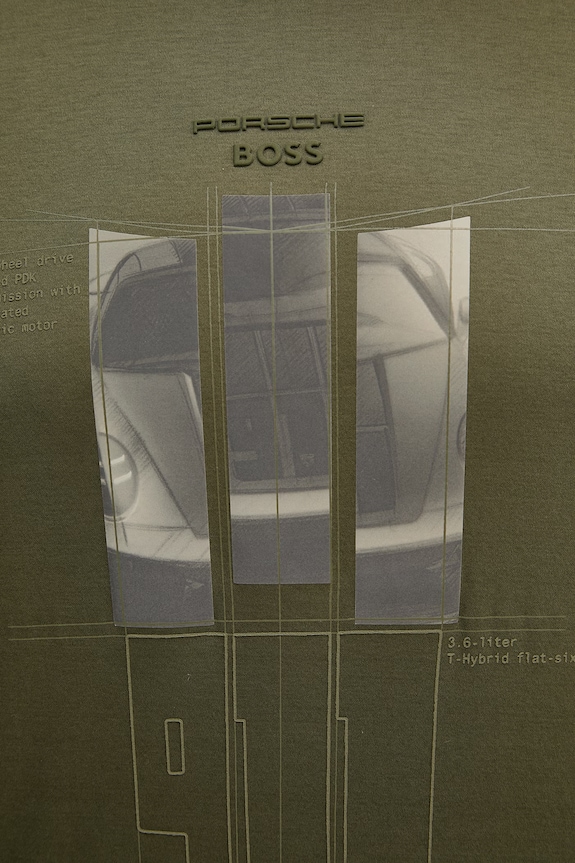 BOSS Green tricou bărbați bumbac BOSS X PORSCHE 50559811 verde