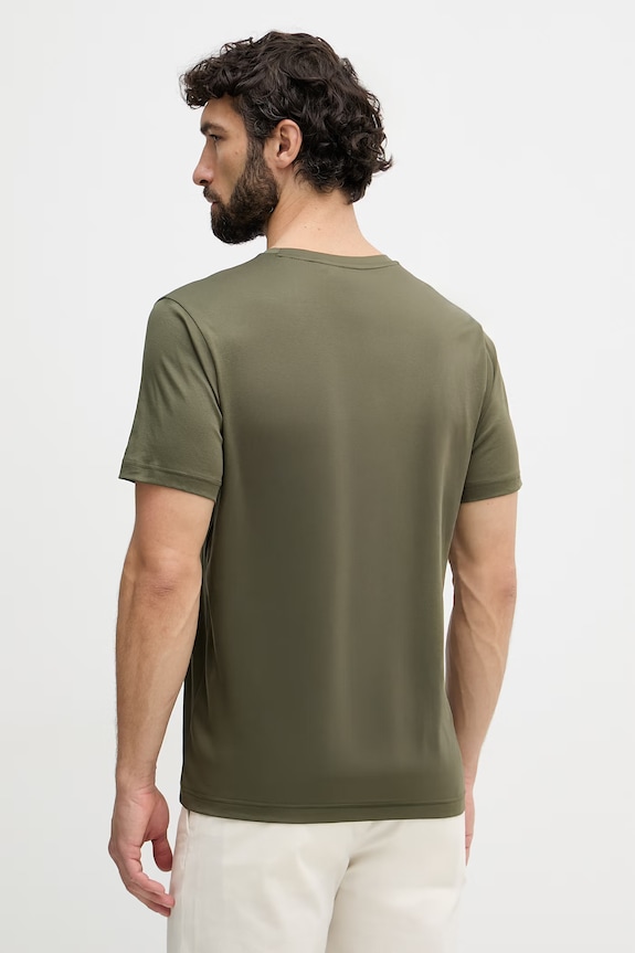 Ρούχα BOSS Green t-shirt ανδρικό βαμβακερό BOSS X PORSCHE 50562696 πράσινο