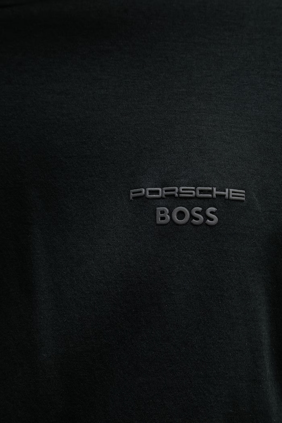 BOSS Green t-shirt ανδρικό βαμβακερό BOSS X PORSCHE 50562696 μαύρο