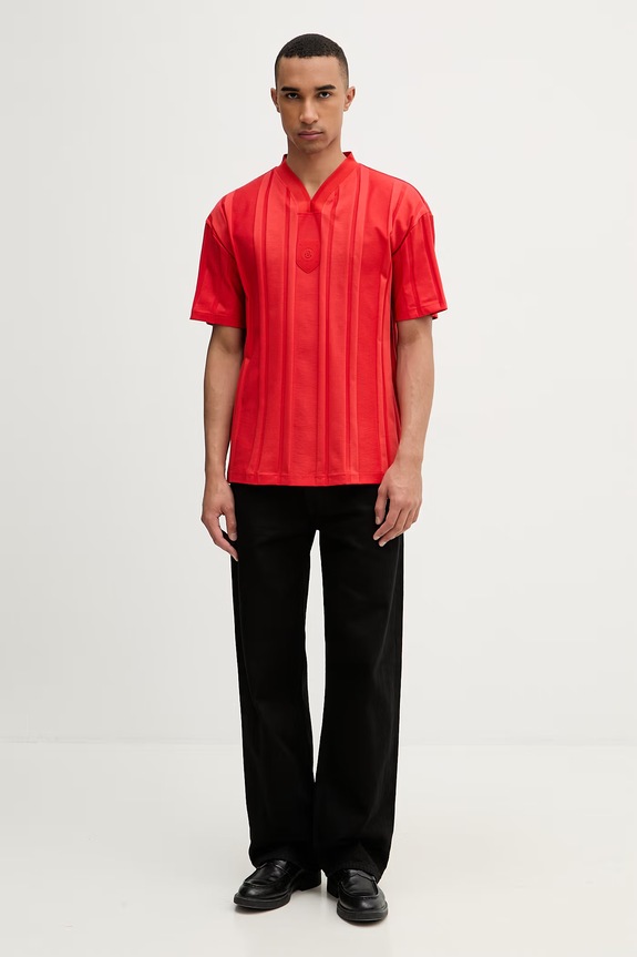 BOSS Green t-shirt ανδρικό βαμβακερό 50554645 κόκκινο SS26