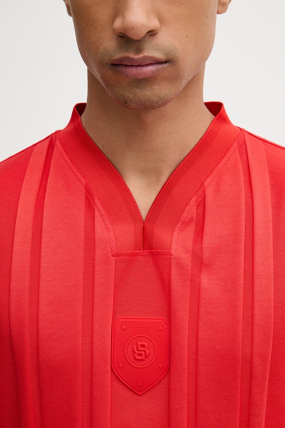 BOSS Green t-shirt ανδρικό βαμβακερό 50554645 κόκκινο