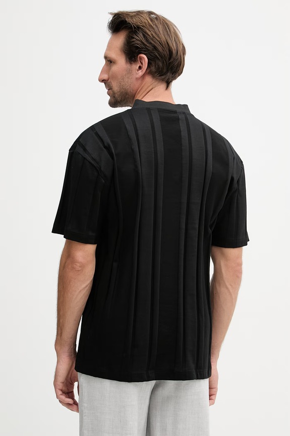 Odzież BOSS Green T-shirt męski bawełniany 50554645 czarny