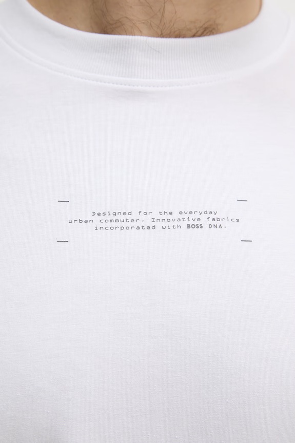 BOSS Green t-shirt férfi pamuttal 50559235 fehér