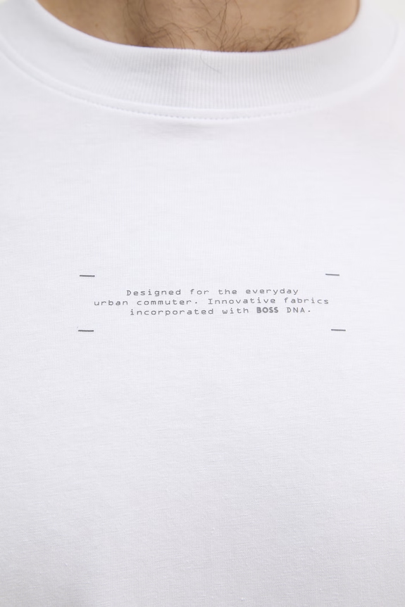 BOSS Green t-shirt férfi pamuttal 50559235 fehér