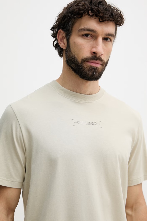 BOSS Green тениска мъжка с памук бежов 50559235