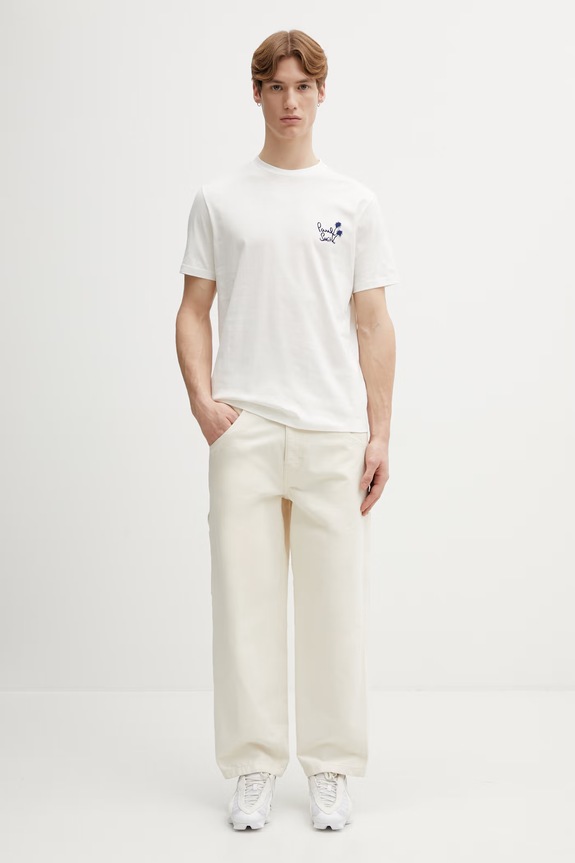 Paul Smith t-shirt in cotone FLOCK PRINT M1R.919T.VP5460 bianco