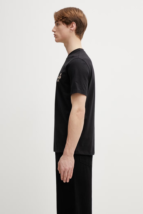 Paul Smith t-shirt in cotone FLOCK PRINT M1R.919T.VP5460 nero SS26
