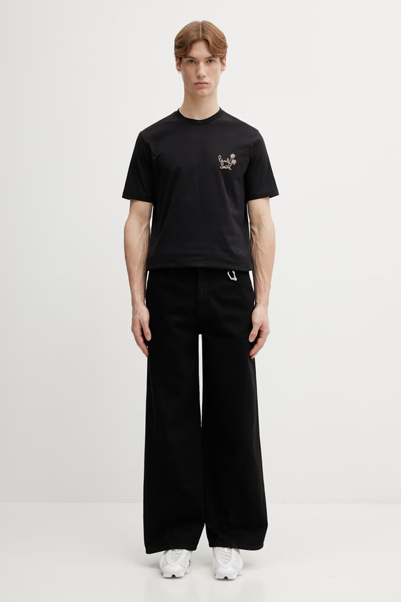 Paul Smith t-shirt in cotone FLOCK PRINT M1R.919T.VP5460 nero