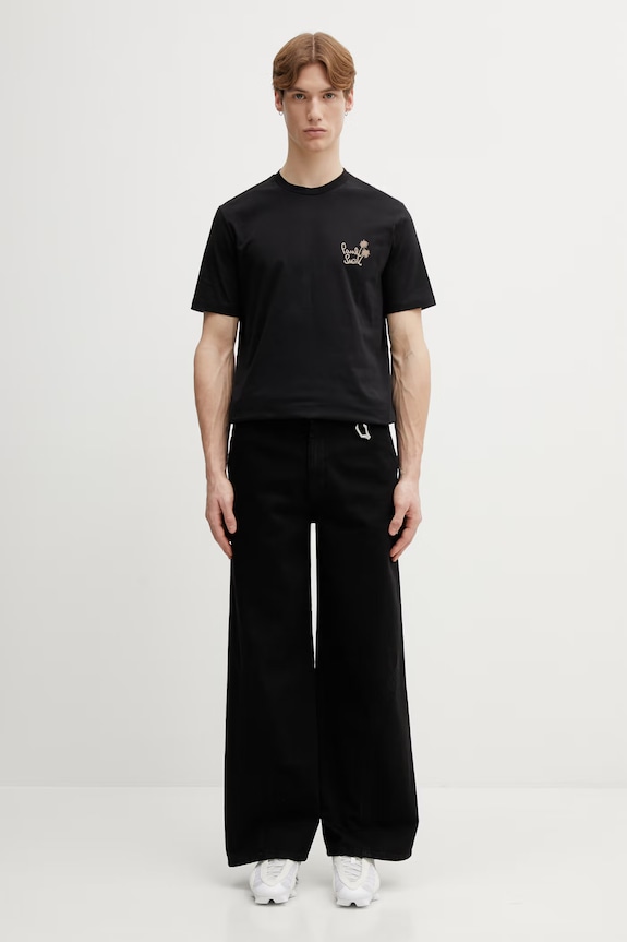 Paul Smith t-shirt in cotone FLOCK PRINT M1R.919T.VP5460 nero