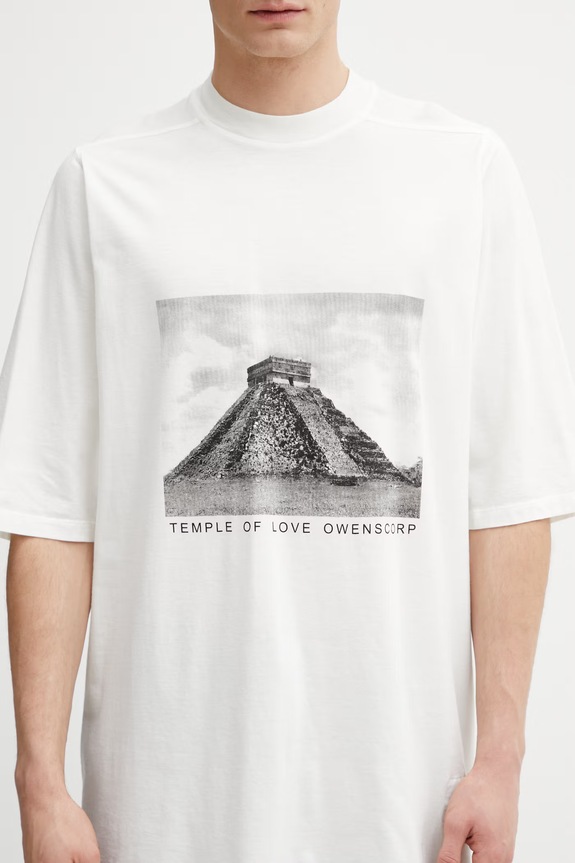Rick Owens DRKSHDW Jumbo Men's cotton t-shirt beige DU01F4274.RNEP2