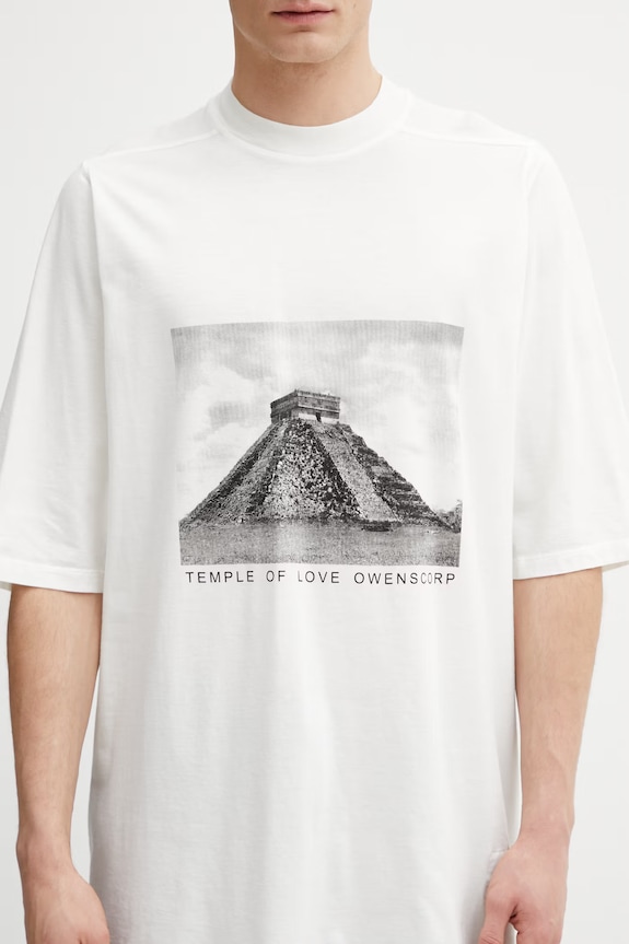 Rick Owens DRKSHDW Jumbo Men's cotton t-shirt beige DU01F4274.RNEP2