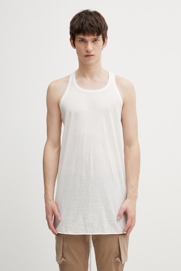 Rick Owens DRKSHDW t-shirt bawełniany gładkie biały DU01F4169.BH