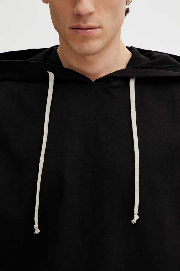 Rick Owens DRKSHDW top bawełniany męski czarny DU01F4165.RIGP