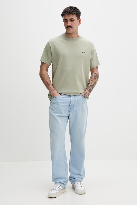 Vans pánske bavlnené tričko VN000R9XFSG1 zelená SS26