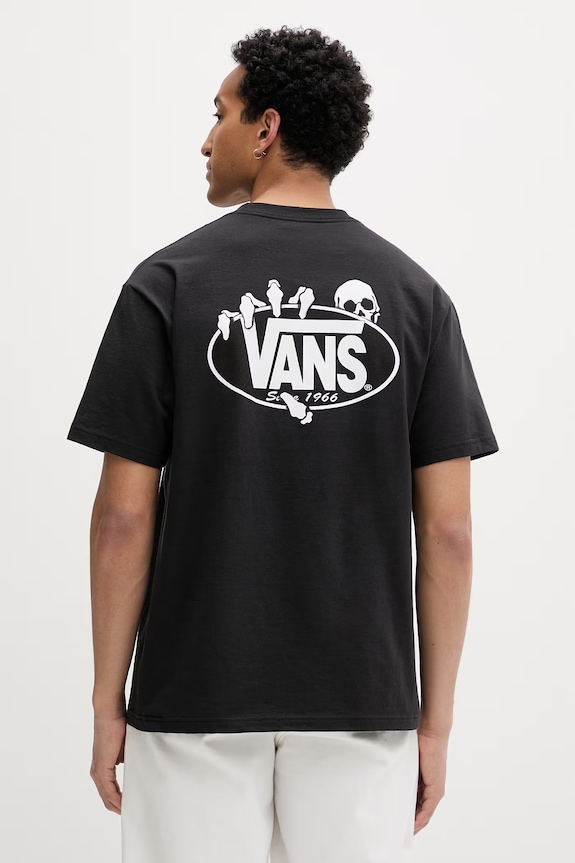 Vans T-shirt męski bawełniany czarny VN000SWTBLK1