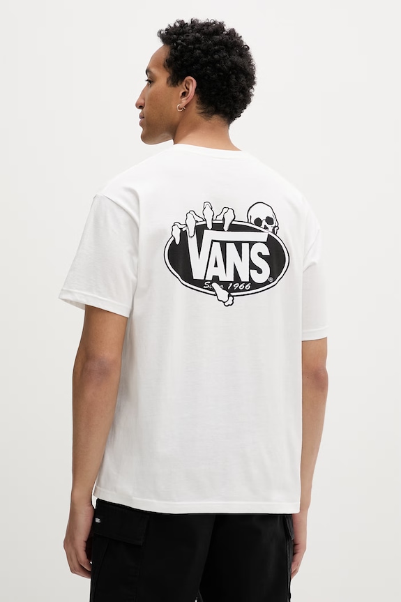 Vans T-shirt męski bawełniany biały VN000SWTWHT1