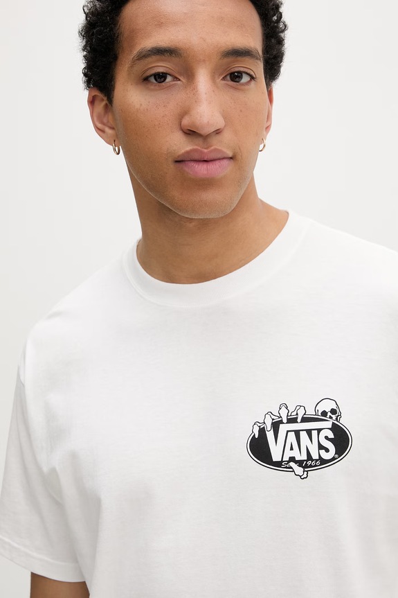 Vans T-shirt męski bawełniany biały VN000SWTWHT1
