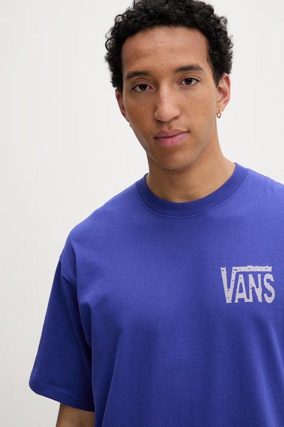 Vans T-shirt męski bawełniany fioletowy VN000SXDFRX1