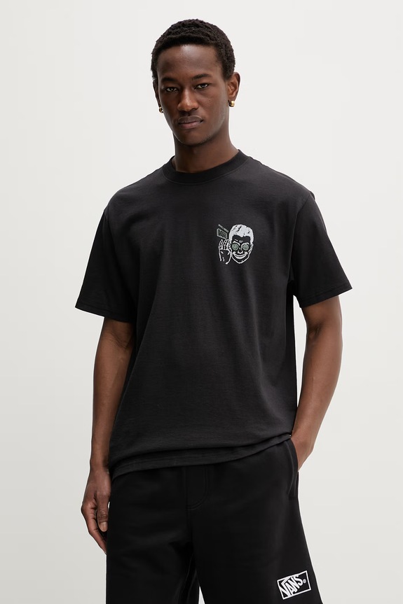 Îmbrăcăminte Vans tricou pentru bărbați, din bumbac VN000TQDBLK1 negru