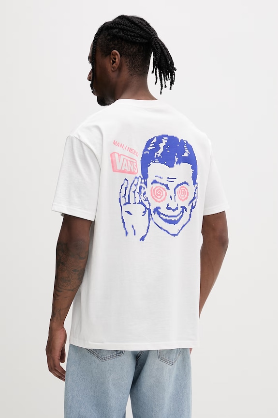 Vans tričko pánske bavlnené biela VN000TQDWHT1