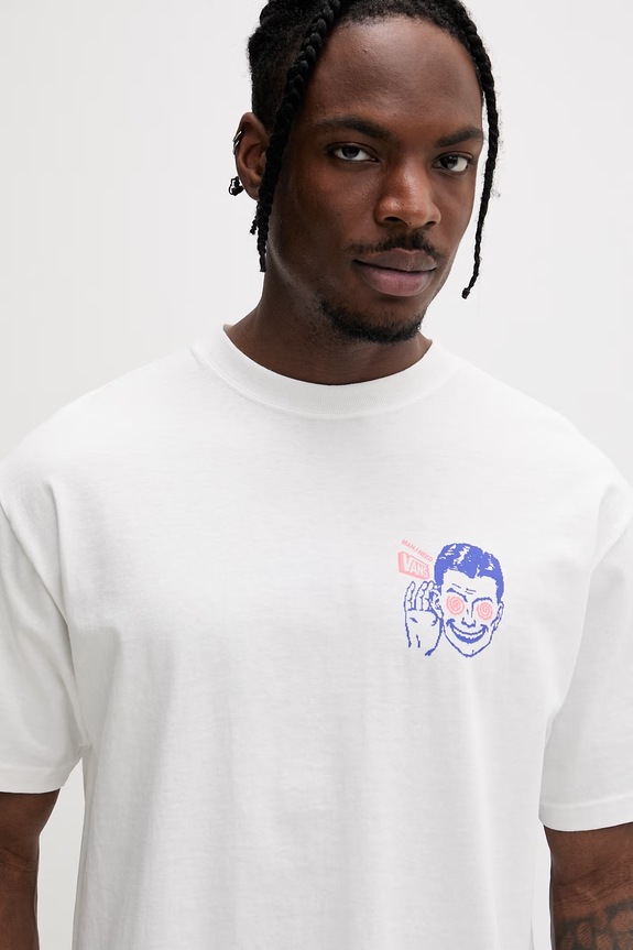 Vans tričko pánske bavlnené biela VN000TQDWHT1