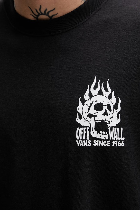 Pánske bavlnené tričko Vans VN000VW0BLK1 čierna