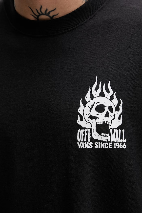 Pánske bavlnené tričko Vans VN000VW0BLK1 čierna