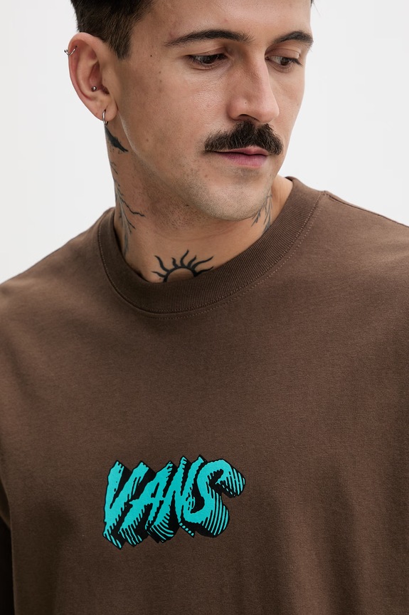Vans tricou pentru bărbați, din bumbac maro VN000VY1FST1